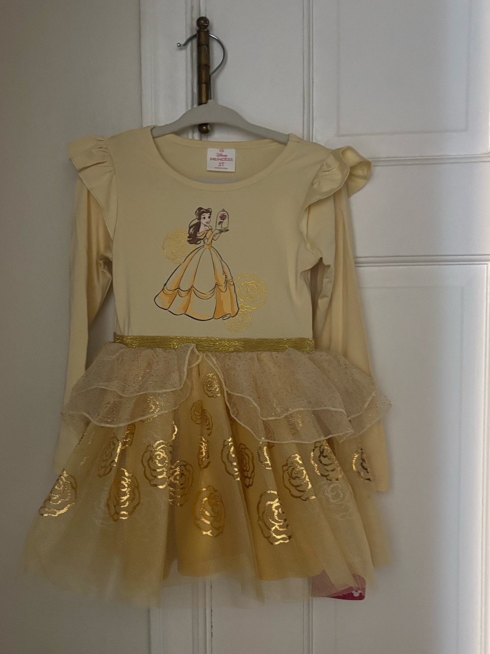 Disney Belle Gold and Cream Girls' Tulle Play Dress
Size 2T
